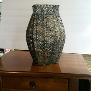 Metal Vase 11 1/2" High